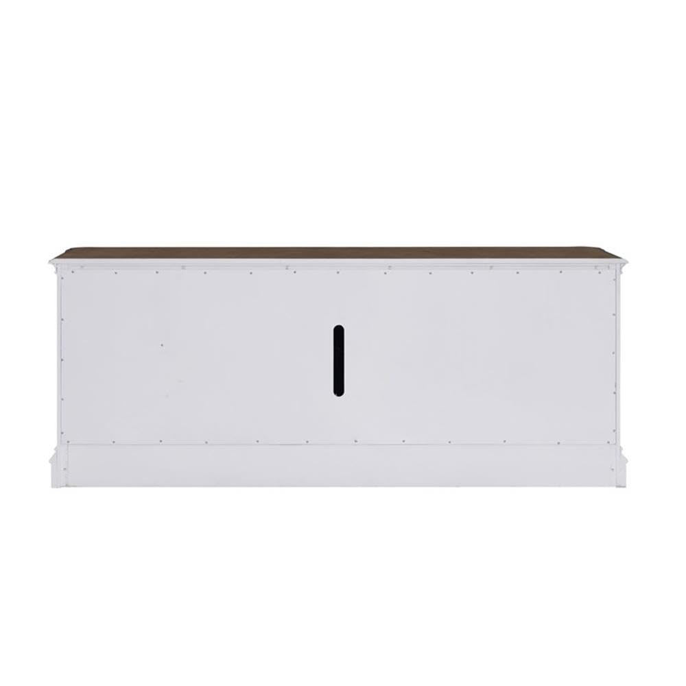 82 Inch Fireplace TV Console with Adjustable Shelves Y6350