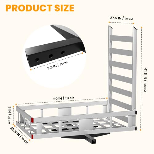 Folding Ramp Hitch Cargo Carrier V71460