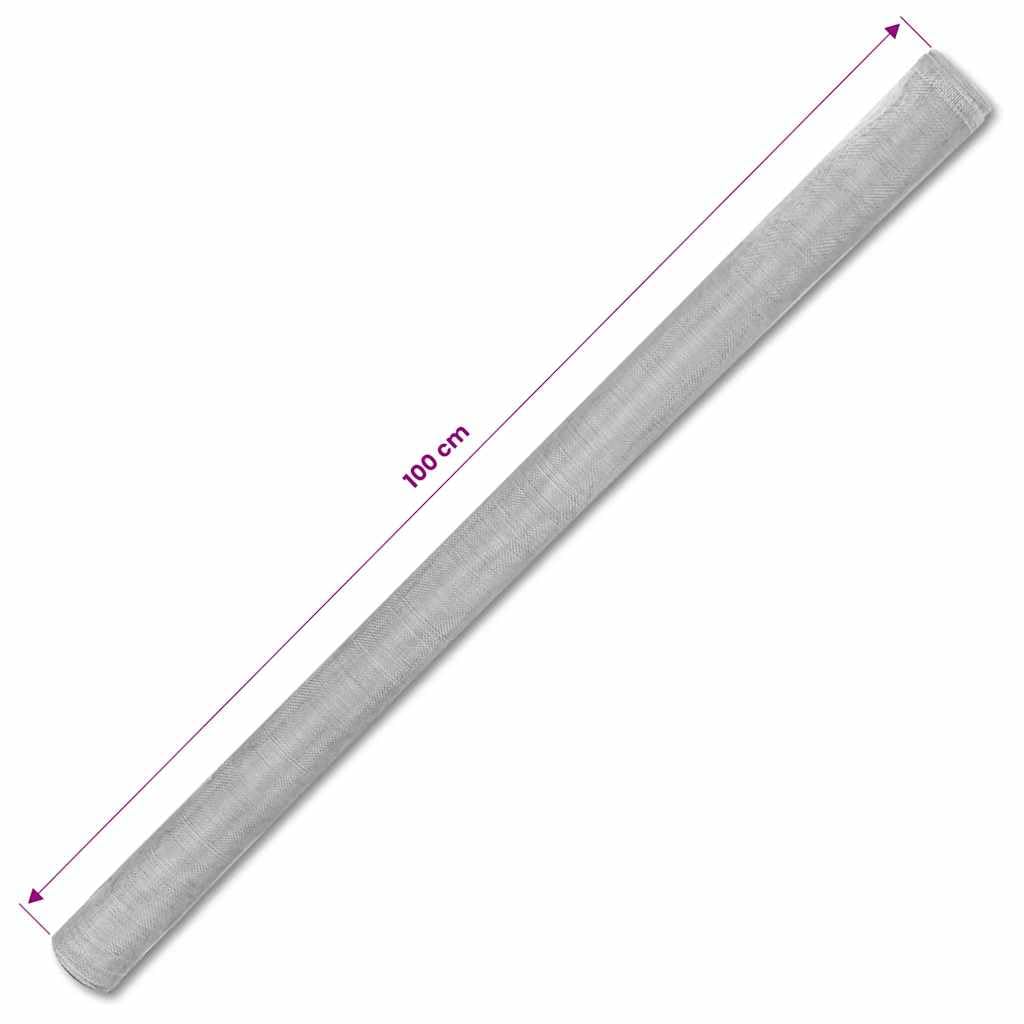 Aluminum Mesh Screen 39.4x196.9 Inch Silver G875