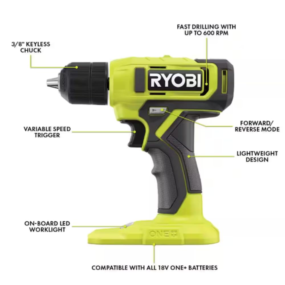 18V Drill Set with Battery, Charger, Bits & Bag N38127