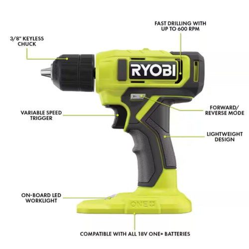 18V Drill Set with Battery, Charger, Bits & Bag N38127