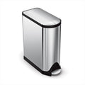 45 Liter Brushed Stainless Steel Step Trash Can O216