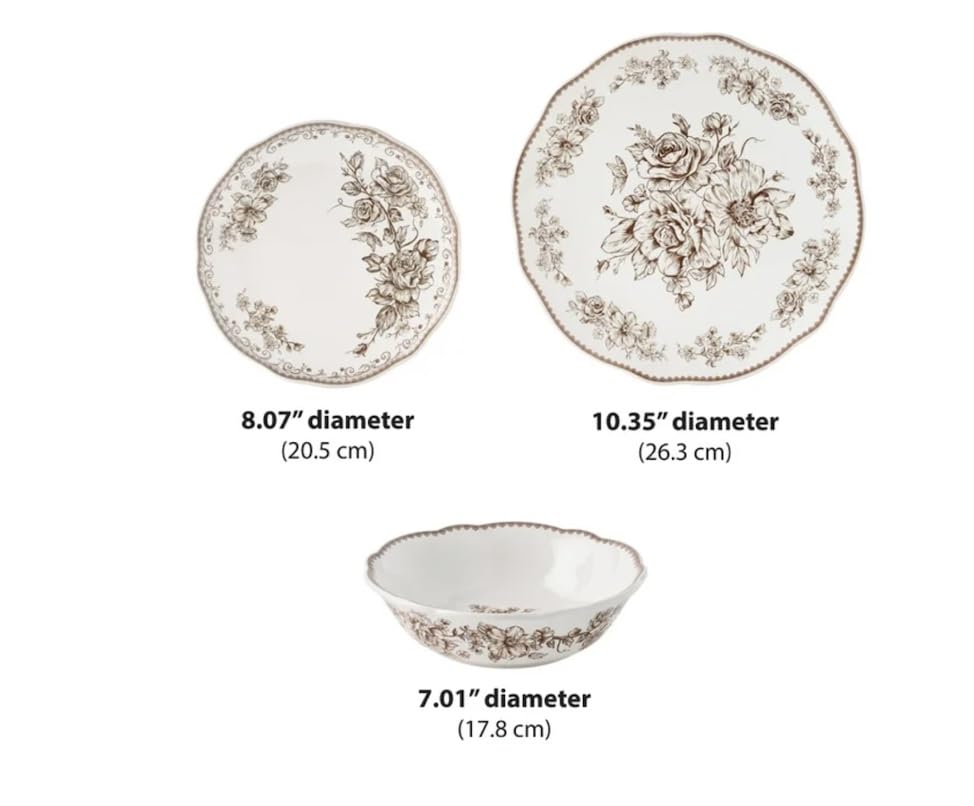 12-Piece Stoneware Dinnerware Set V403