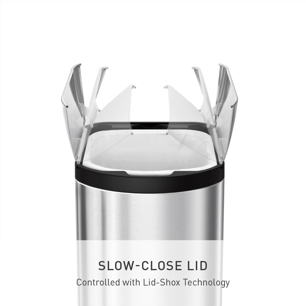 45 Liter Brushed Stainless Steel Step Trash Can O216
