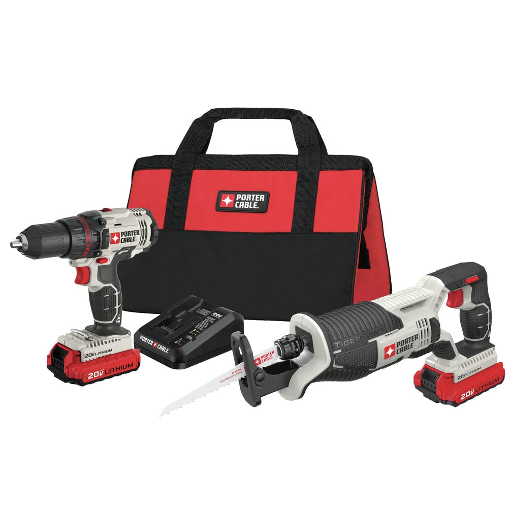 20V MAX Cordless Drill Combo Kit with Reciprocating Saw H3480
