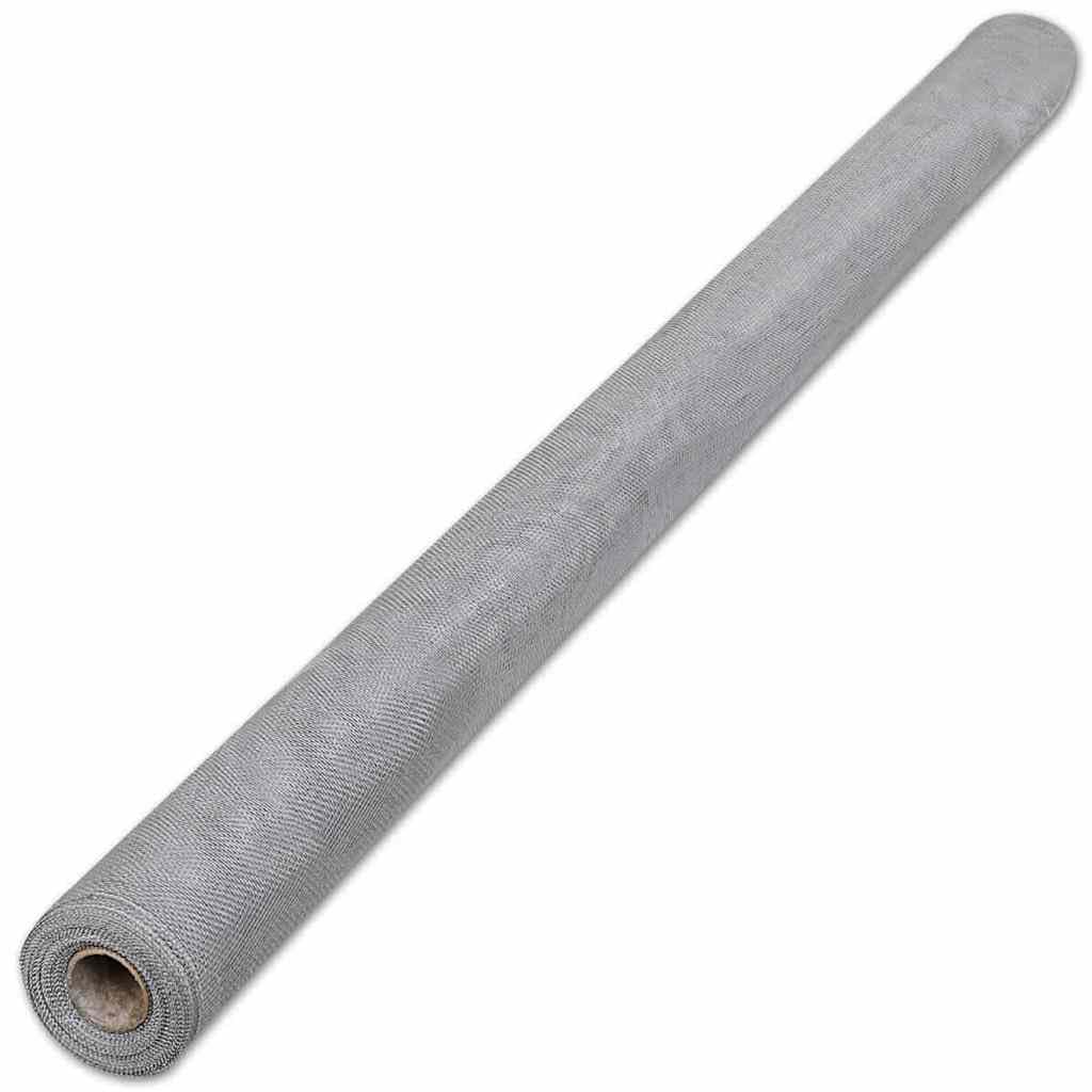 Aluminum Mesh Screen 39.4x196.9 Inch Silver G875