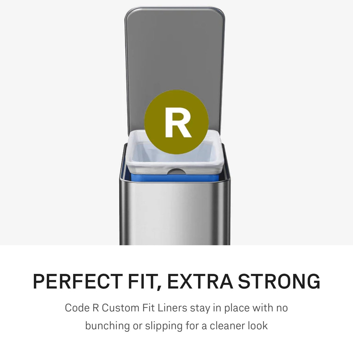 9L Brushed Stainless Steel Slim Step Trash Can B1845