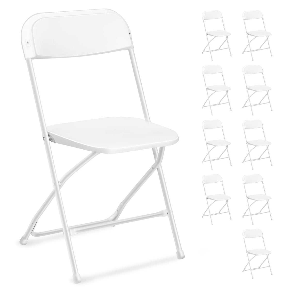 White 10 Pack Folding Chair Z84282