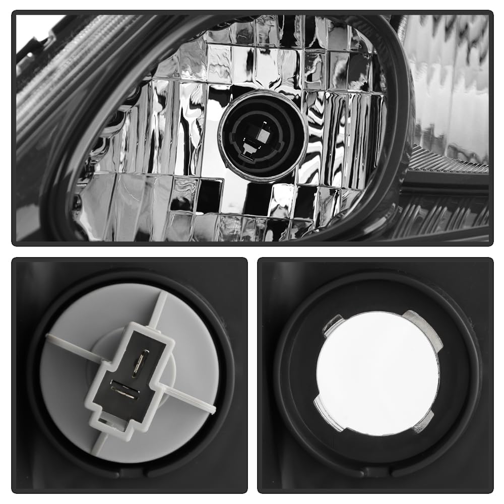 Grey Housing Headlights Pair Set Driver & Passenger Side R364