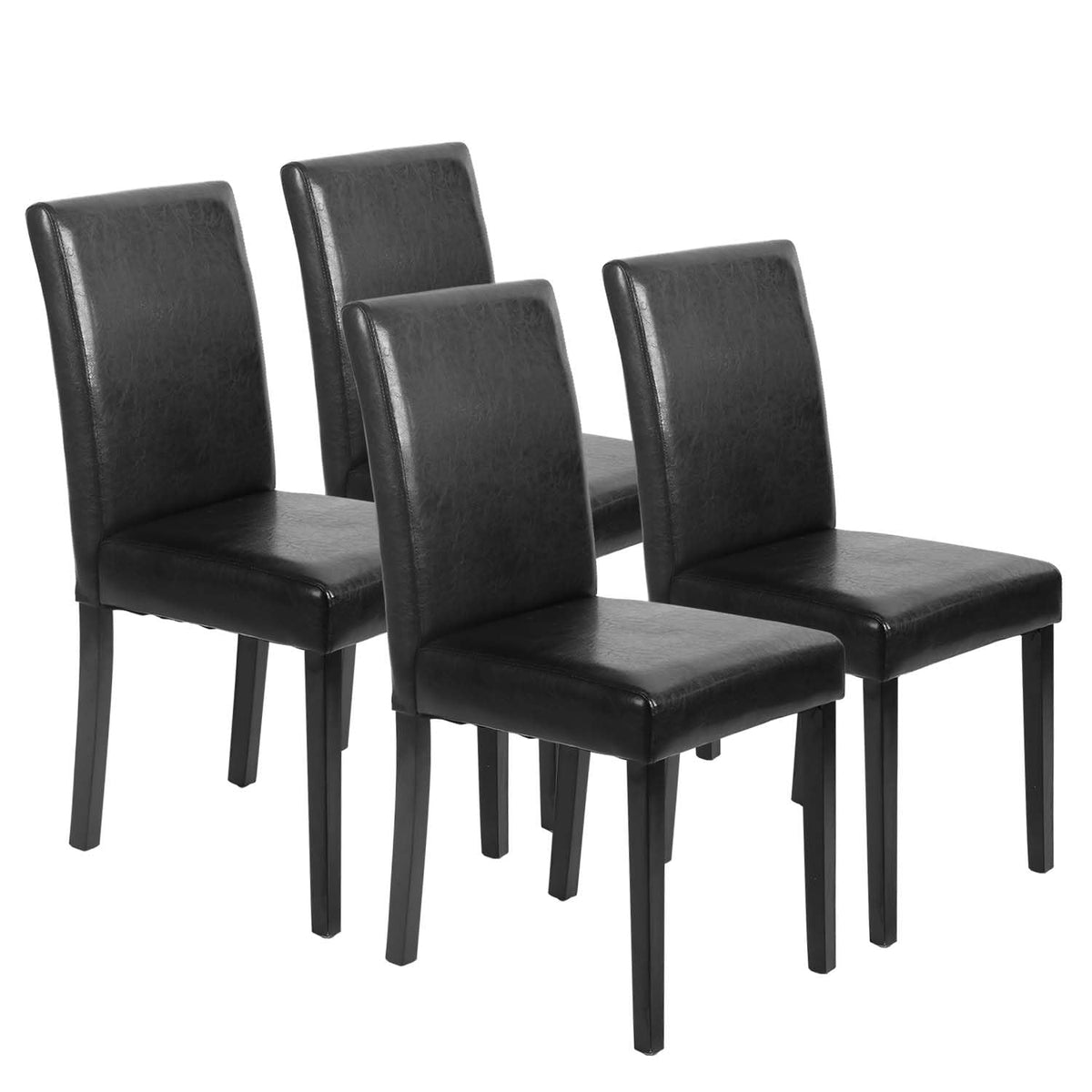 Black PU Leather Set of 4 Dining Chairs G129850