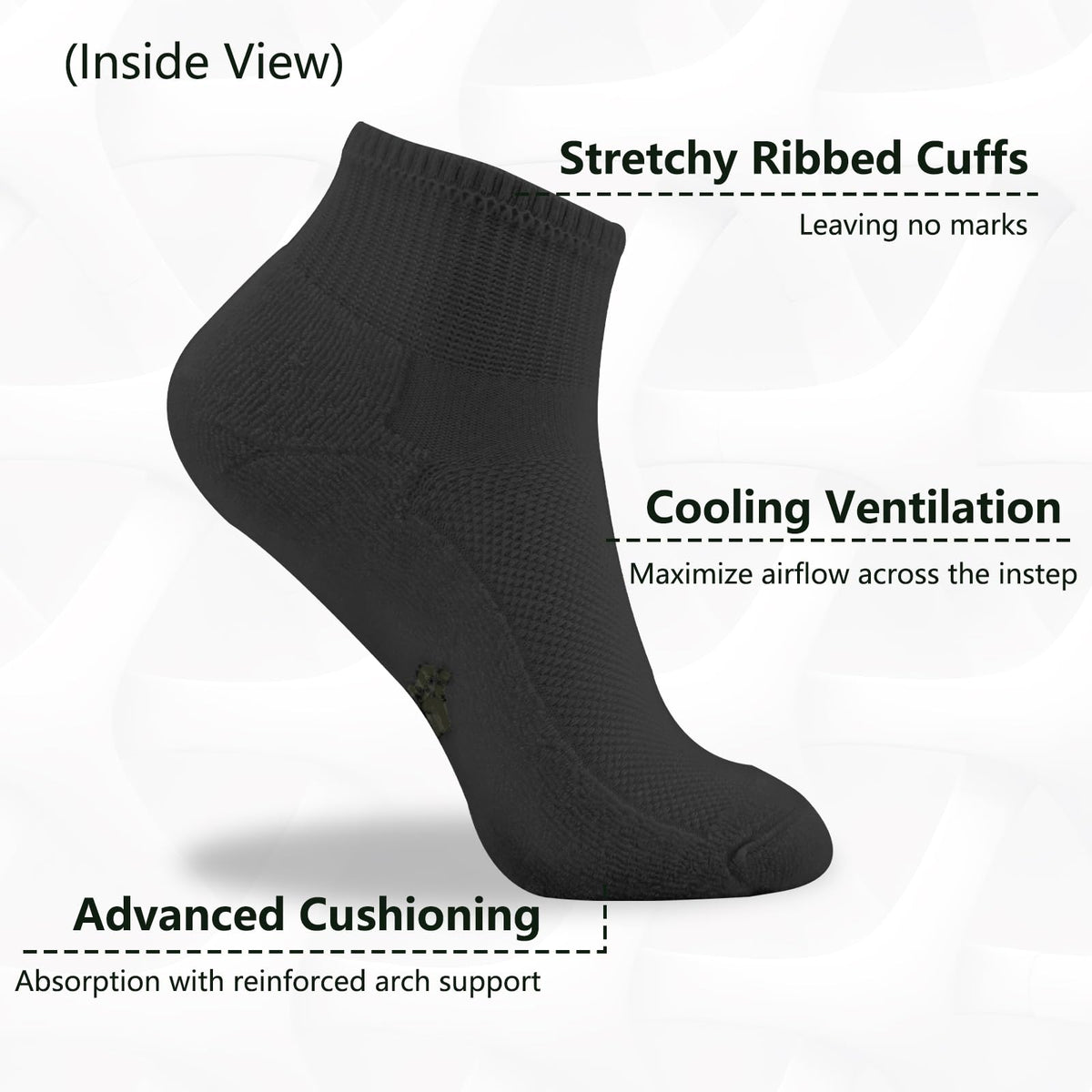 Bamboo Viscose Ankle Socks 6 Pairs B901