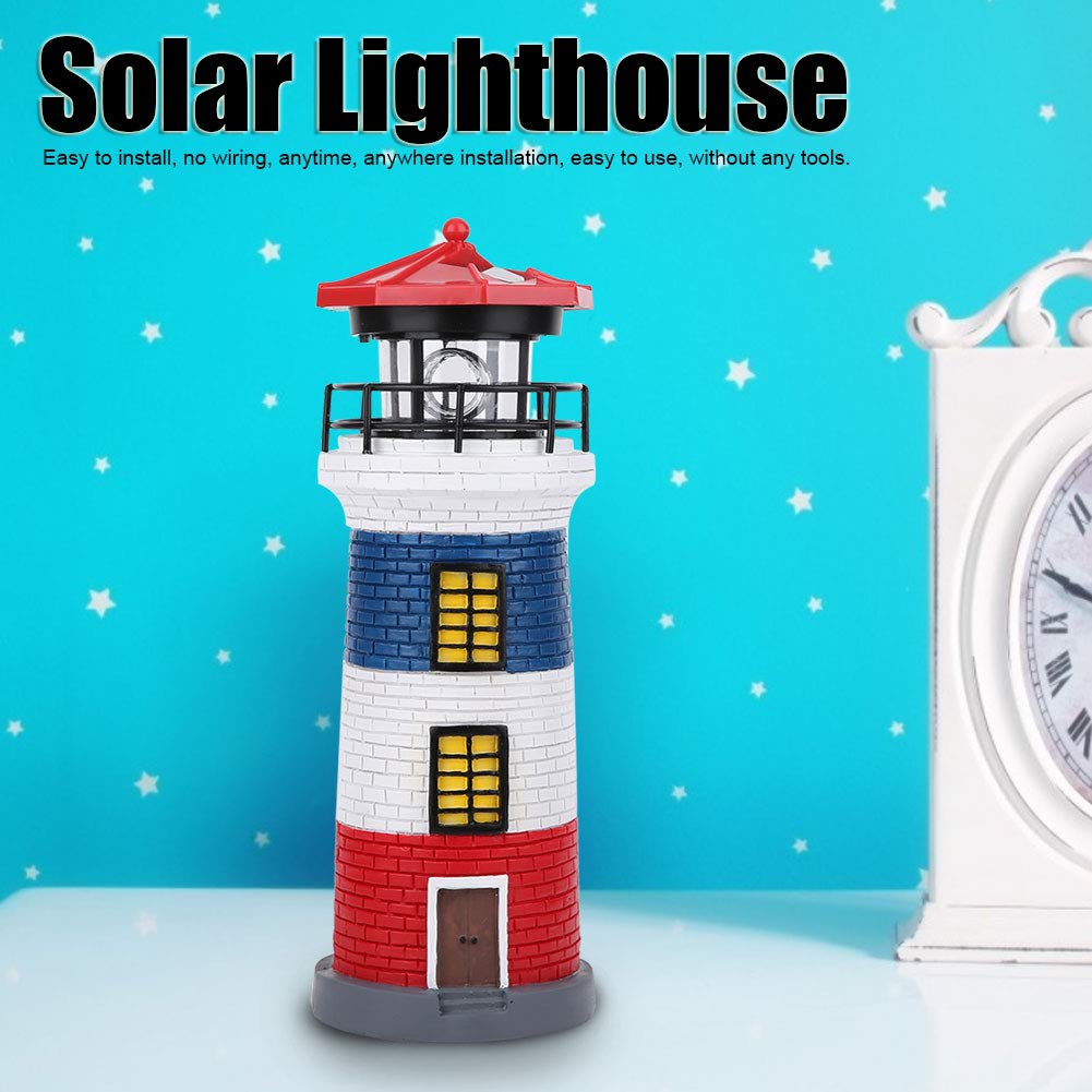 Solar Lighthouse Statue Outdoor Light A963386