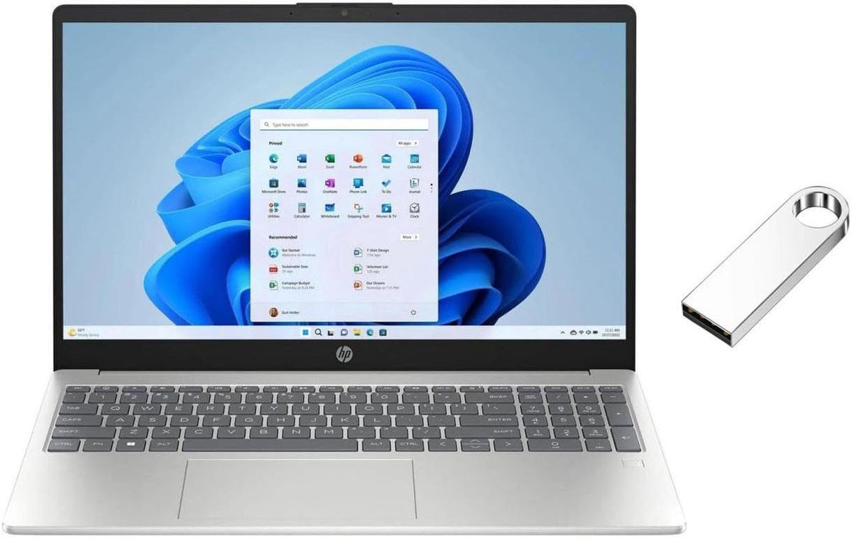 15.6 inch FHD Laptop Intel Core i3-N305 8GB RAM 256GB SSD Silver H720