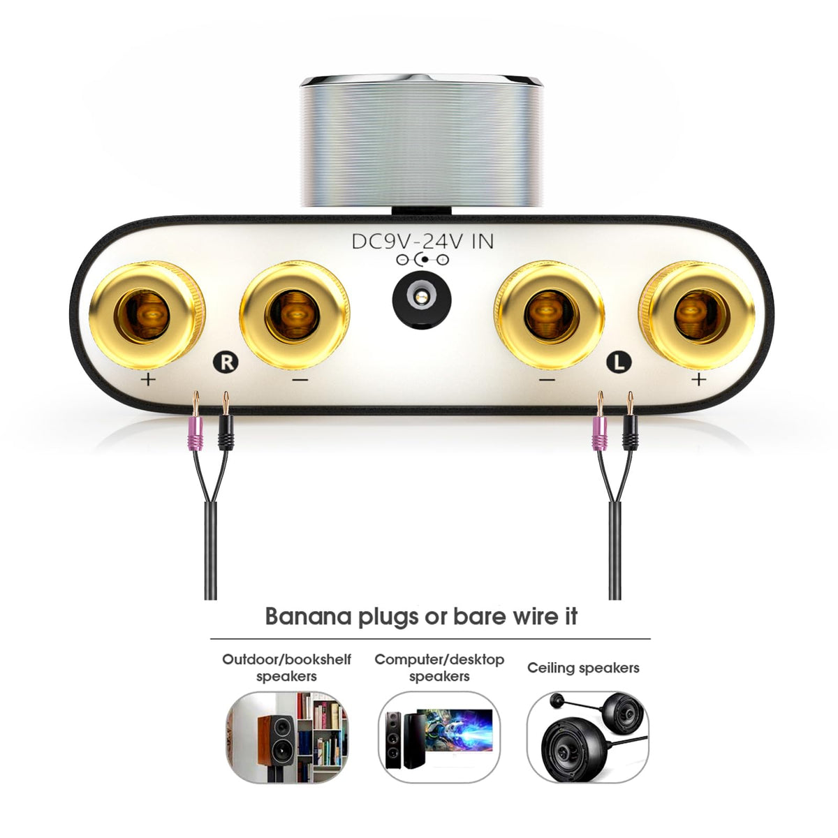 Mini Bluetooth 5.0 Stereo Power Amplifier 50W×2 Black A951