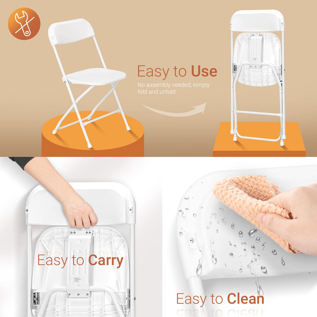 White 10 Pack Folding Chair Z84282