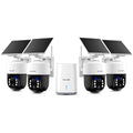 4K Solar Security Cameras Wireless Outdoor System 4-Cam Kit V2469