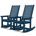 Oversized Outdoor Rocking Chairs Set of 2 Blue T48784