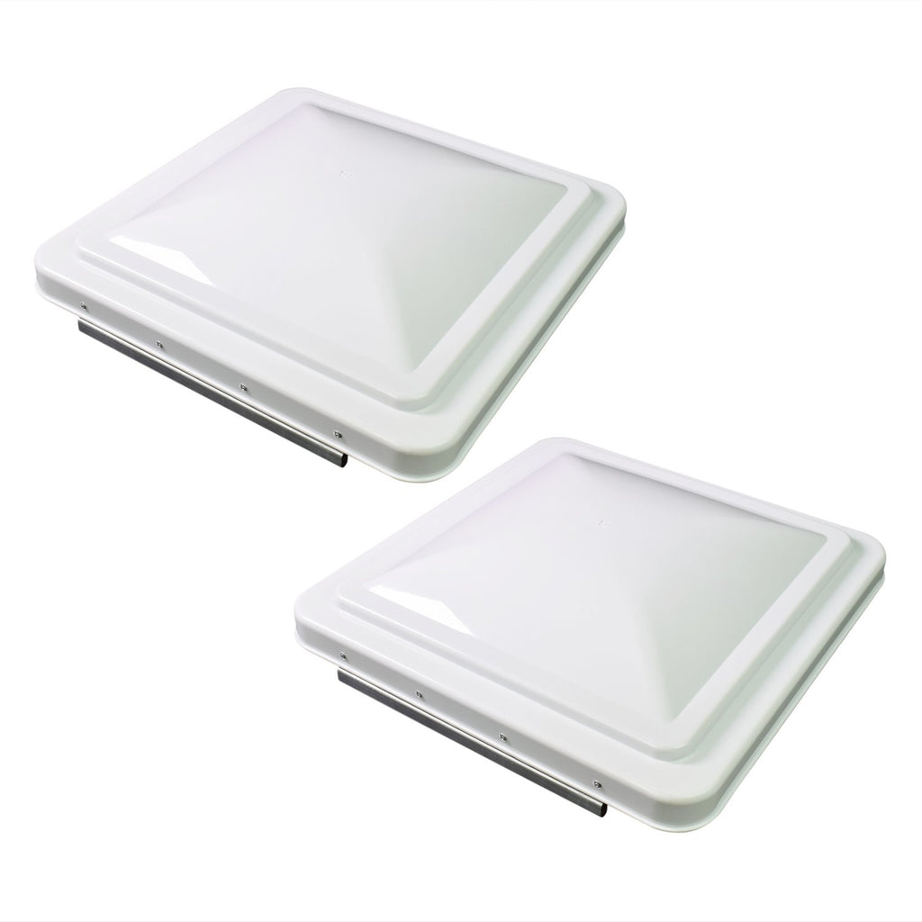 14 Inch RV Roof Vent Cover White 2-Pack Q534