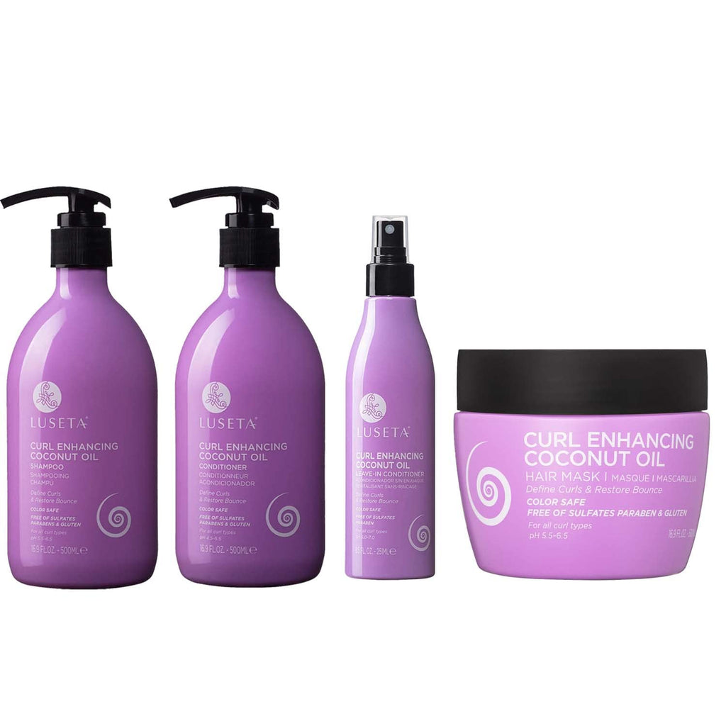Coconut Oil Shampoo & Conditioner Set and Leave in Conditioner and Curly Hair Mask C861182