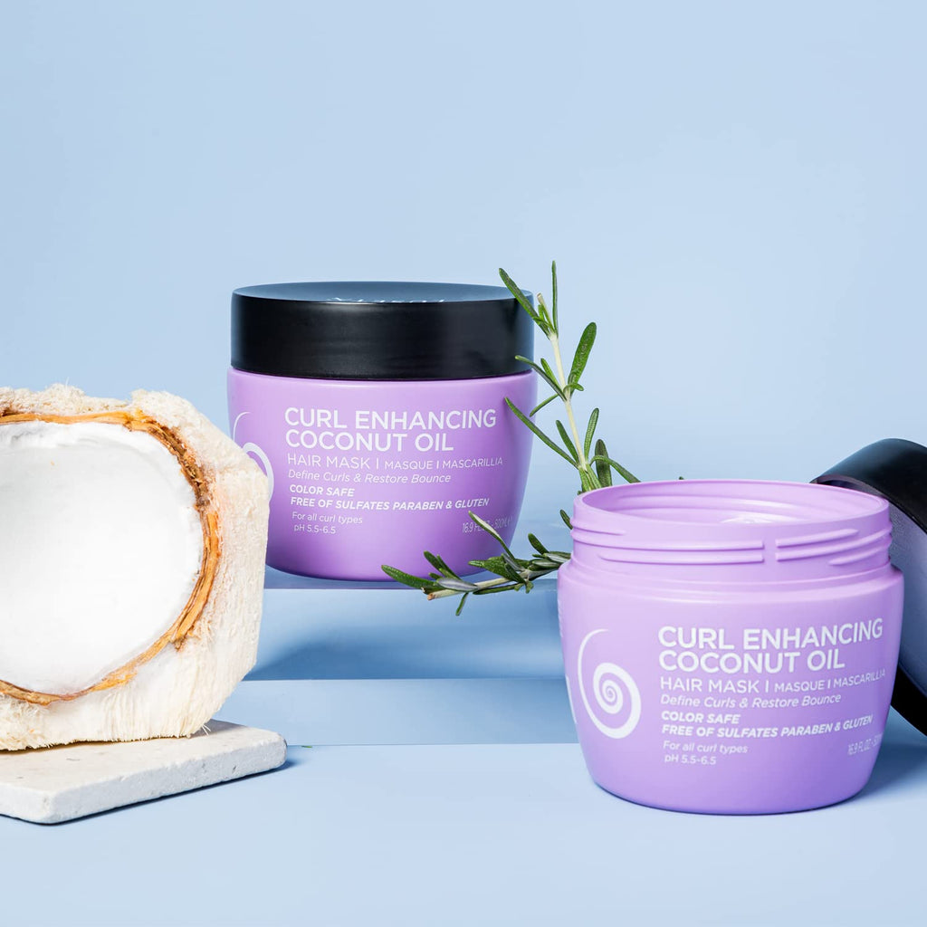 Coconut Oil Shampoo & Conditioner Set and Leave in Conditioner and Curly Hair Mask C861182