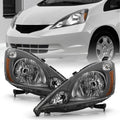 Grey Housing Headlights Pair Set Driver & Passenger Side R364