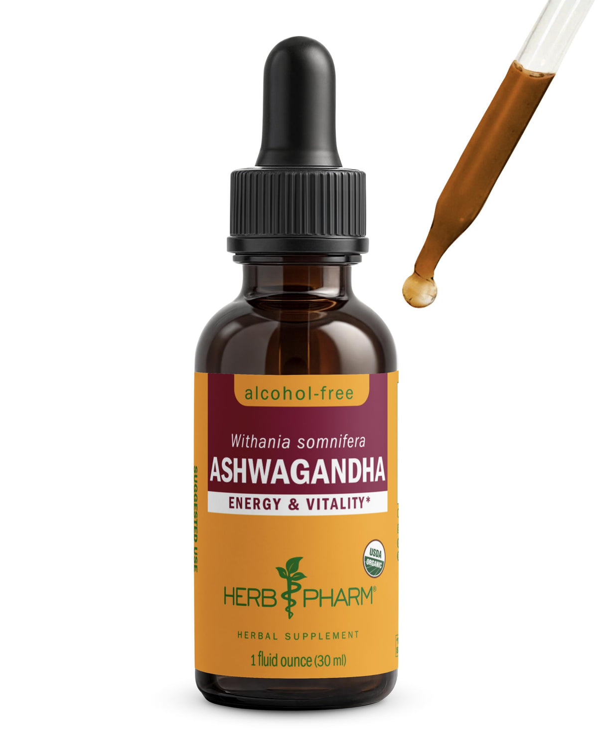 Organic Alcohol-Free Ashwagandha Liquid Extract 1 Oz A4408