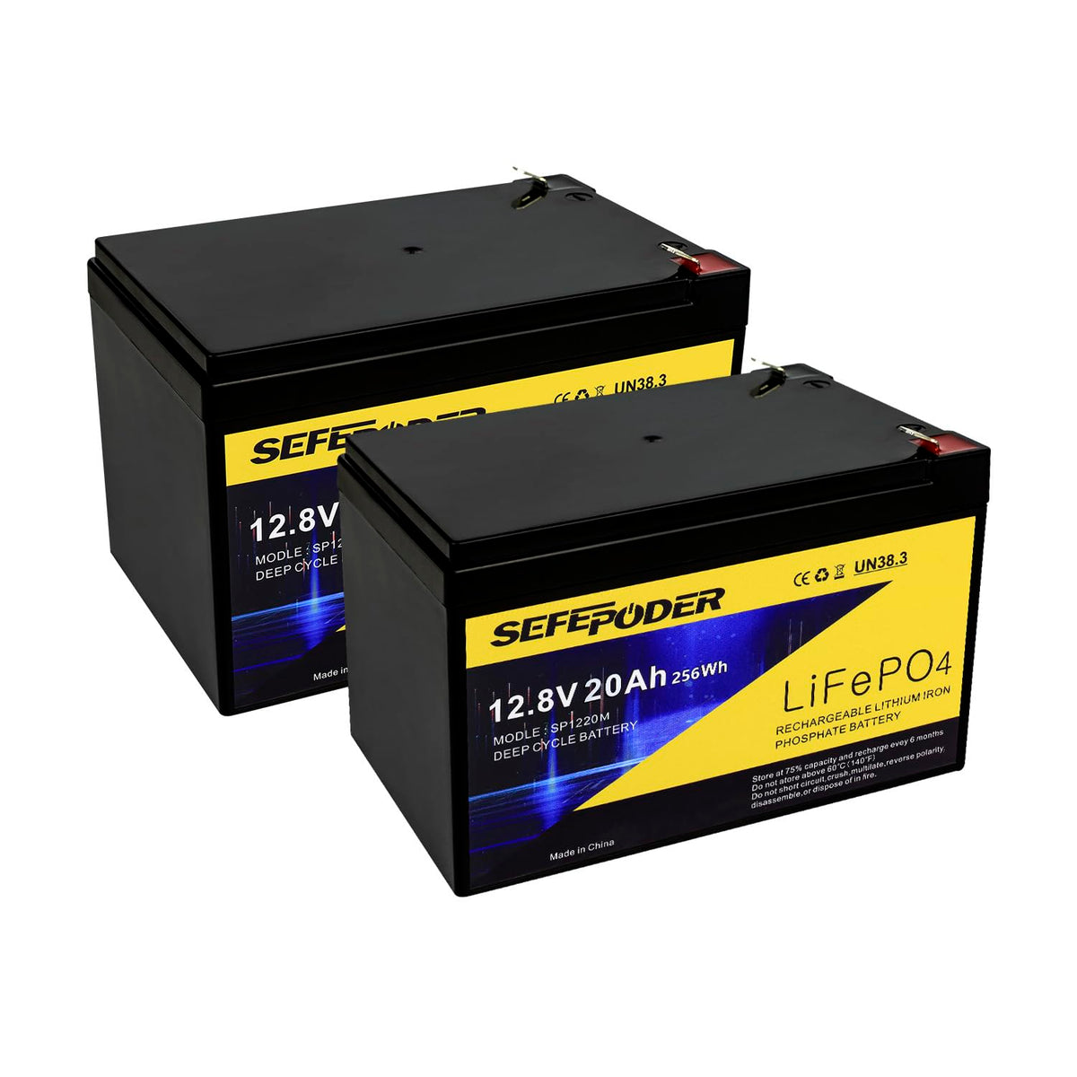 12V 20Ah Lithium LiFePO4 Deep Cycle Battery 2 Pack X59532