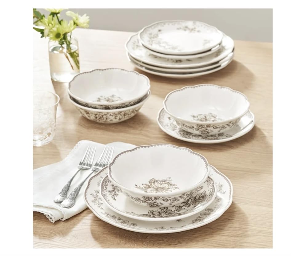 12-Piece Stoneware Dinnerware Set V403