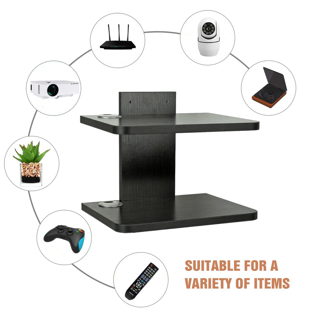 Black 2 Tier Projector Wall Mount P475