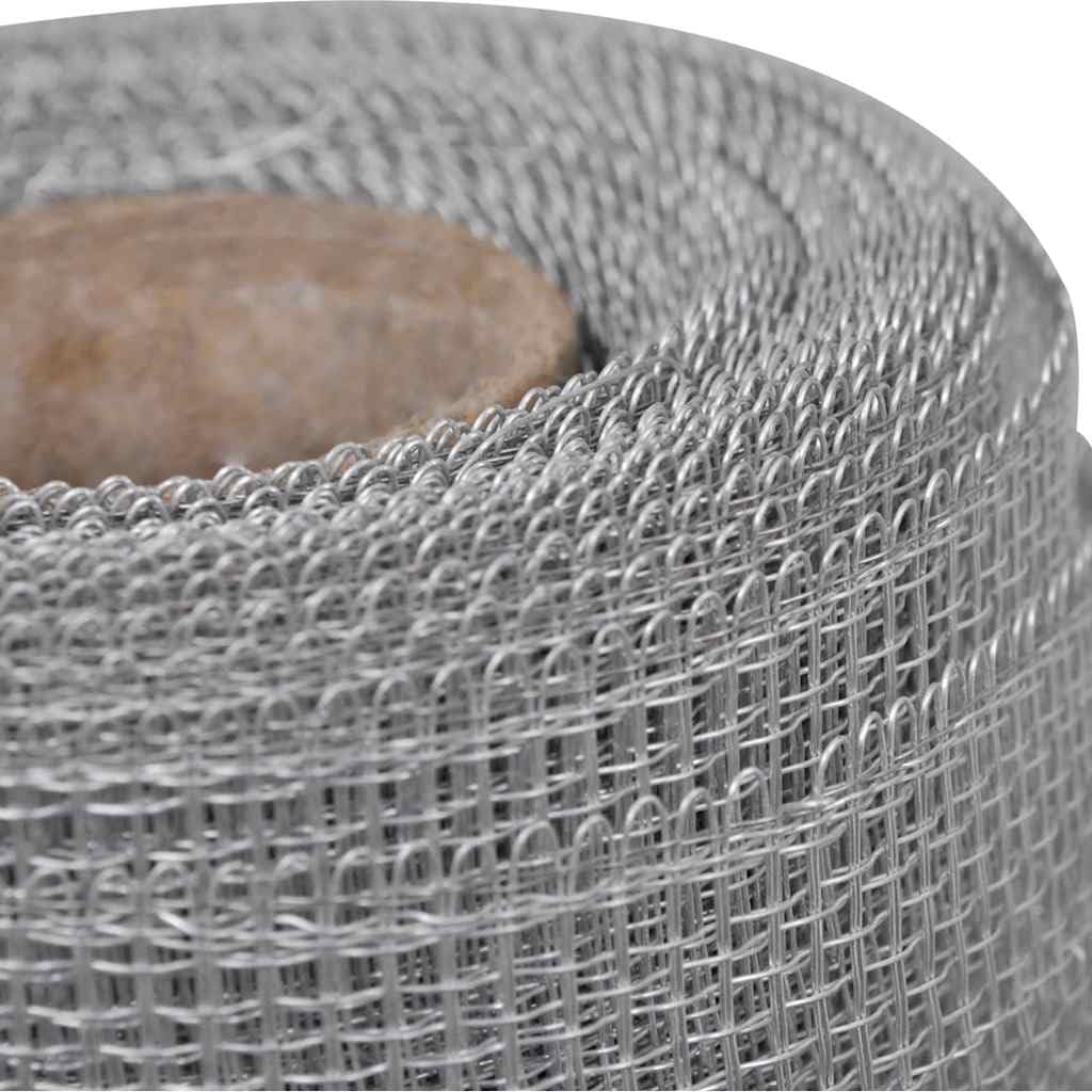 Aluminum Mesh Screen 39.4x196.9 Inch Silver G875
