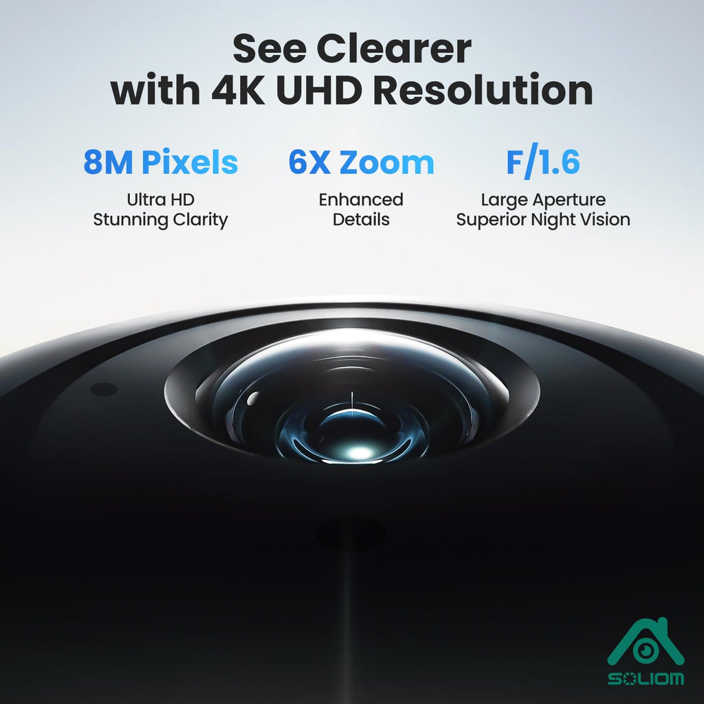 4K Solar Security Cameras Wireless Outdoor System 4-Cam Kit V2469