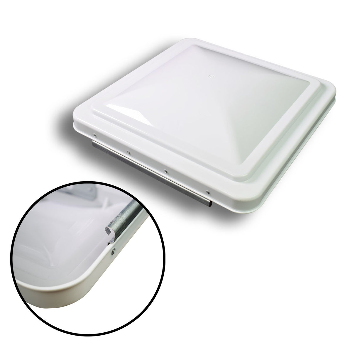 14 Inch RV Roof Vent Cover White 2-Pack Q534
