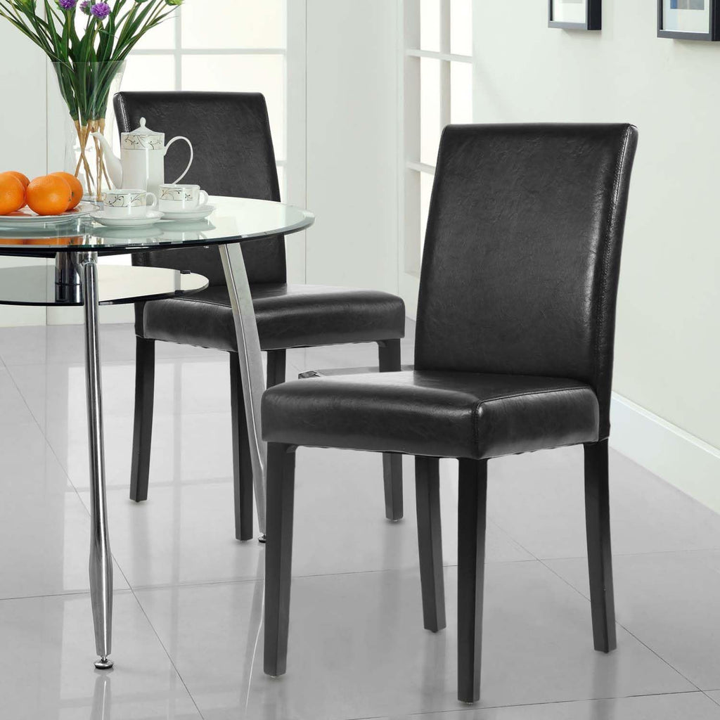 Black PU Leather Set of 4 Dining Chairs G129850