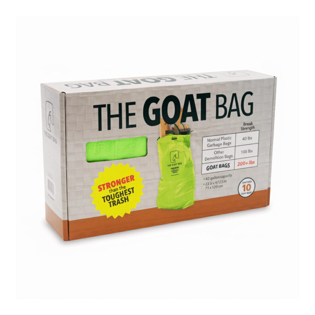 Heavy Duty 42-Gallon Reusable Polypropylene Contractor Bags 10-Pack N3853