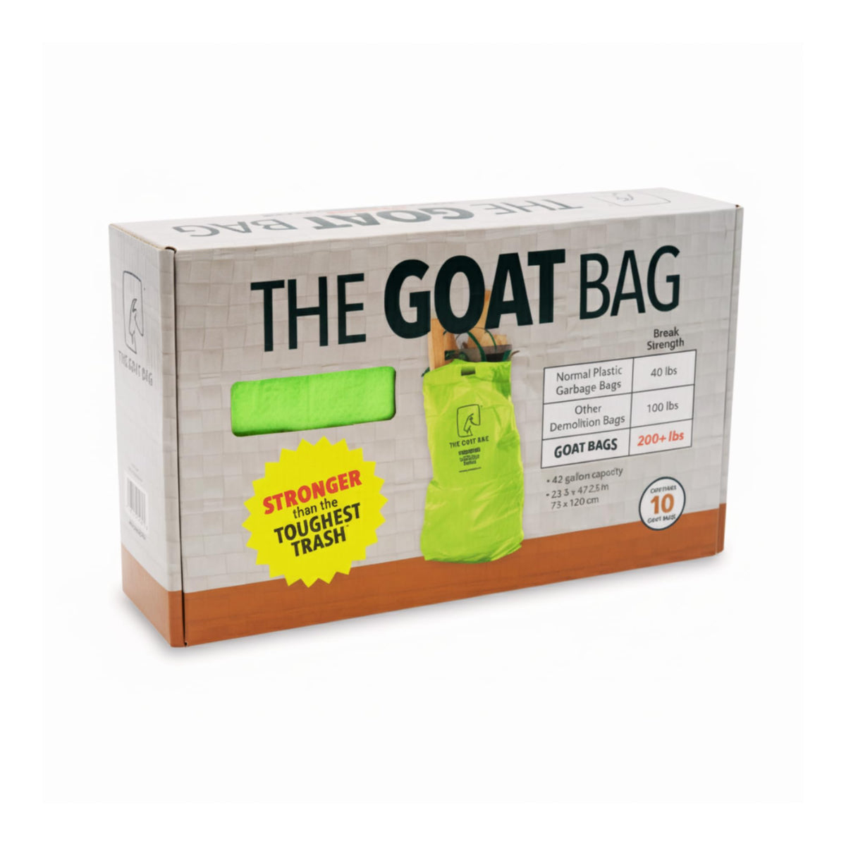 Heavy Duty 42-Gallon Reusable Polypropylene Contractor Bags 10-Pack N3853