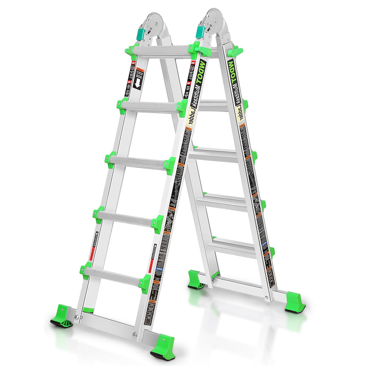 5 Step 17 Ft Anti-Slip Aluminum Folding Ladder X4120