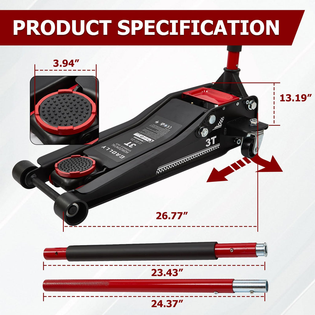3 Ton Low Profile Steel Floor Jack I46950