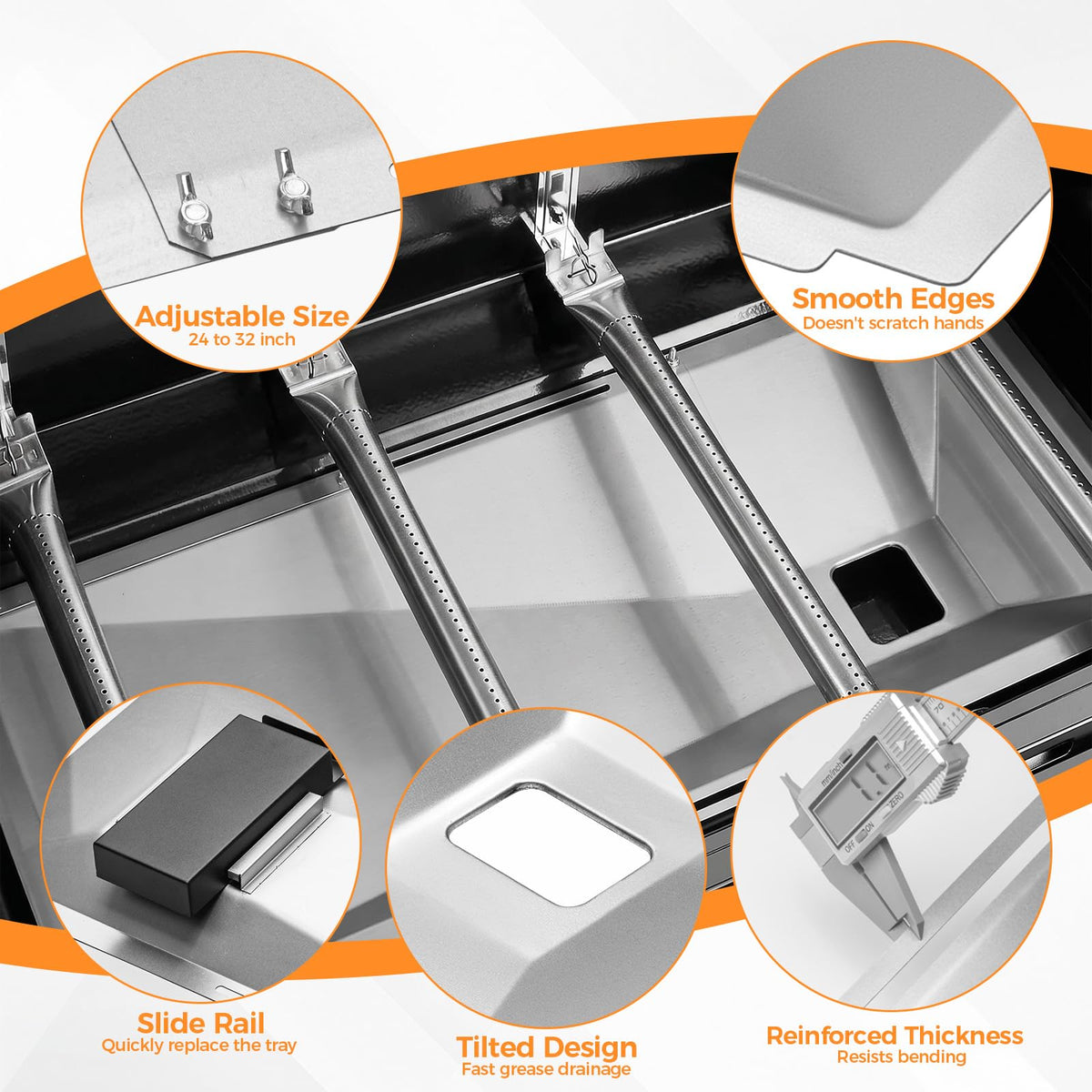Adjustable Universal Grease Tray with Catch Pan M381633