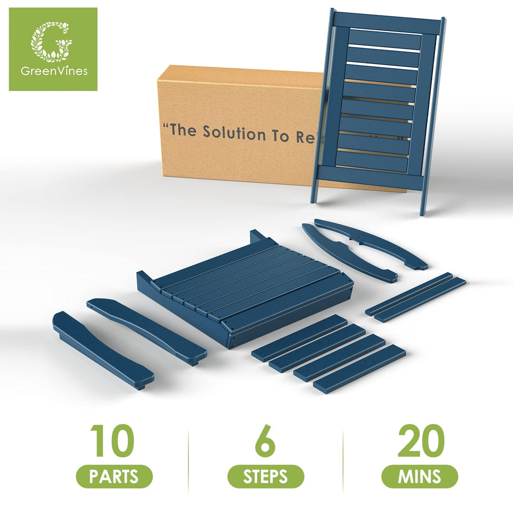 Oversized Outdoor Rocking Chairs Set of 2 Blue T48784