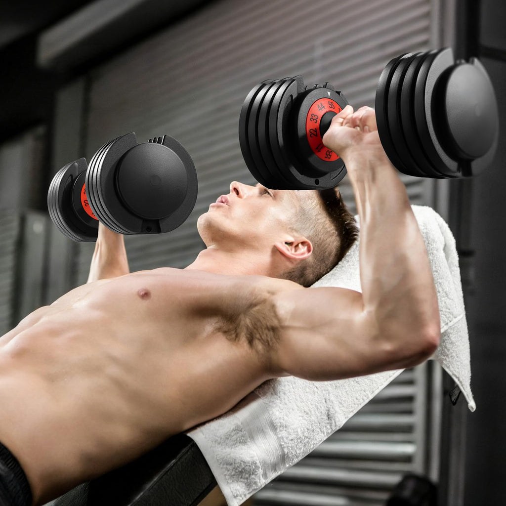Adjustable Dumbbell Set 25/55 Lbs (Pair) H25083