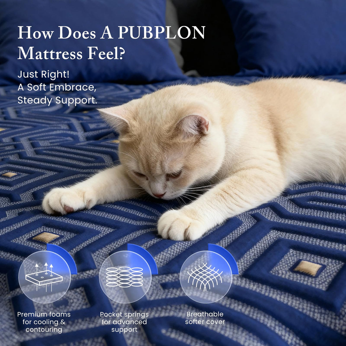 Medium Firm 12 Inch Full Mattress with Gel Memory Foam and Pocket Springs O5741