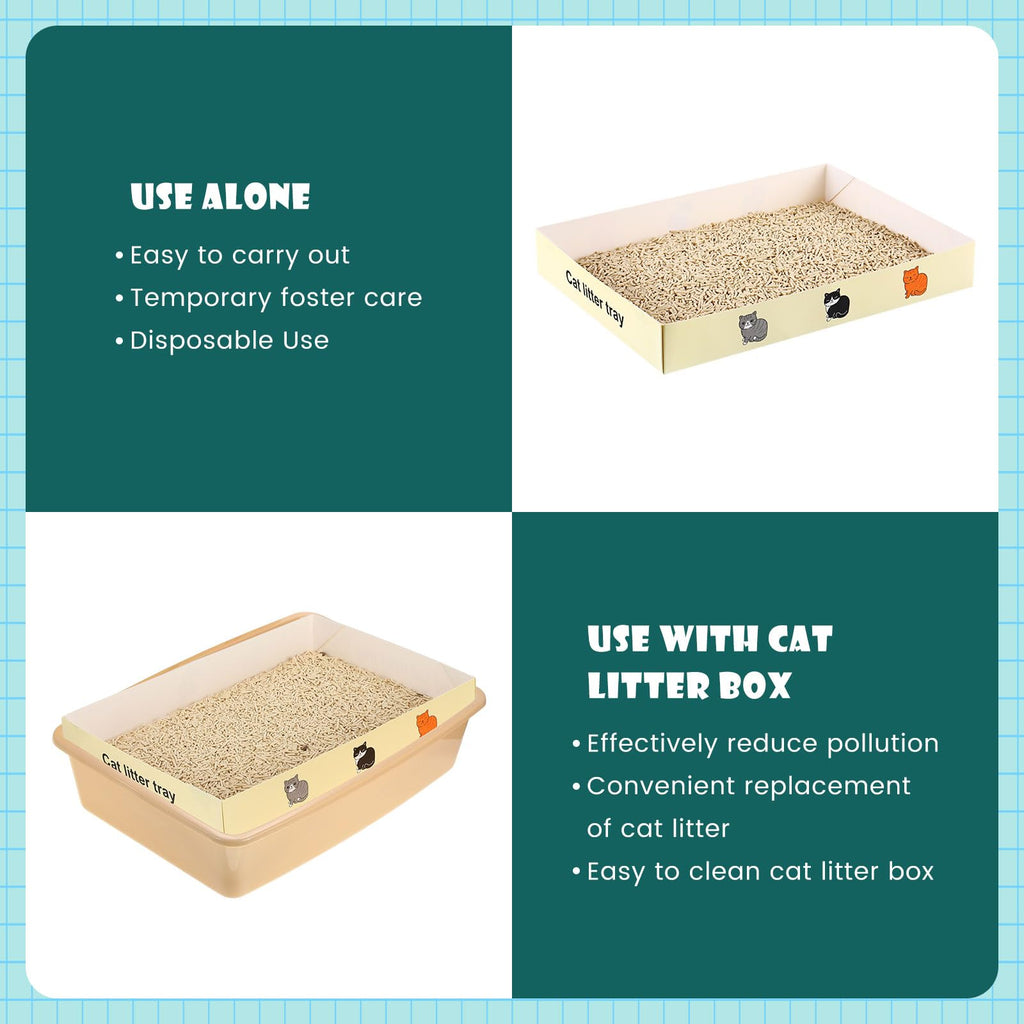 30 Pack Foldable Disposable Cat Litter Box I29705