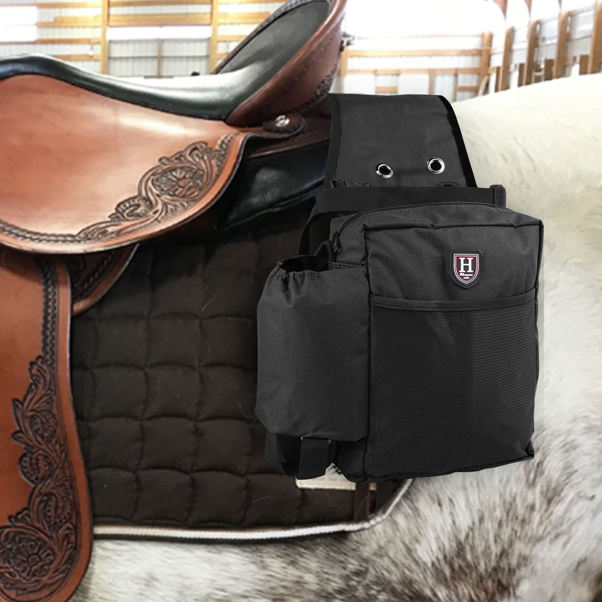 Nylon Western Saddle Bag Black N880
