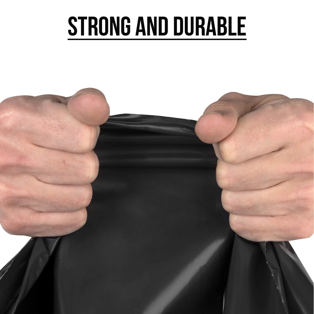 42 Gallon 4 MIL Black Heavy Duty Trash Bags Pack of 128 T60896