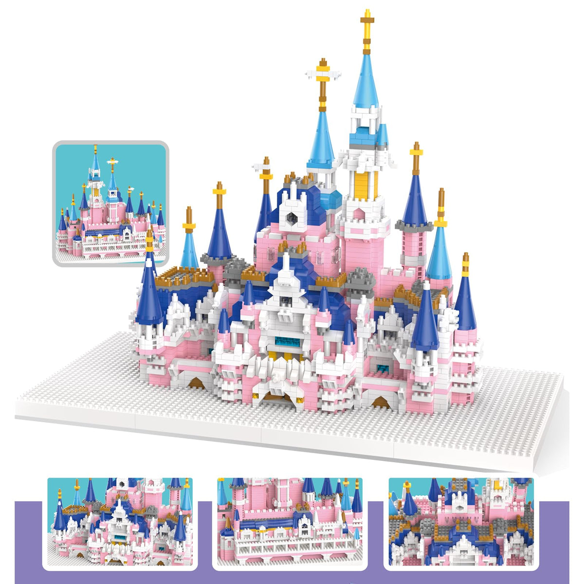 3008 Pcs Castle Architecture Mini Building Blocks Set E507