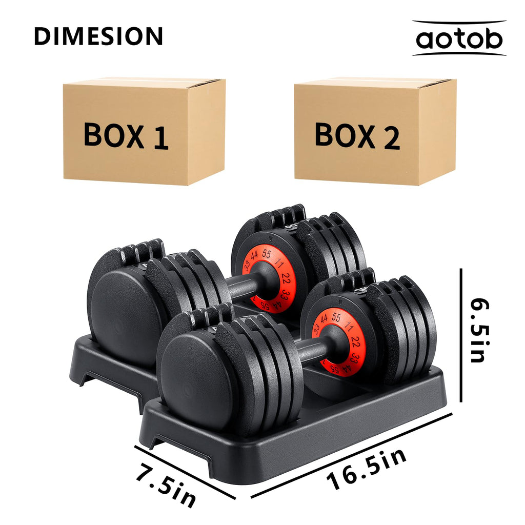 Adjustable Dumbbell Set 25/55 Lbs (Pair) H25083