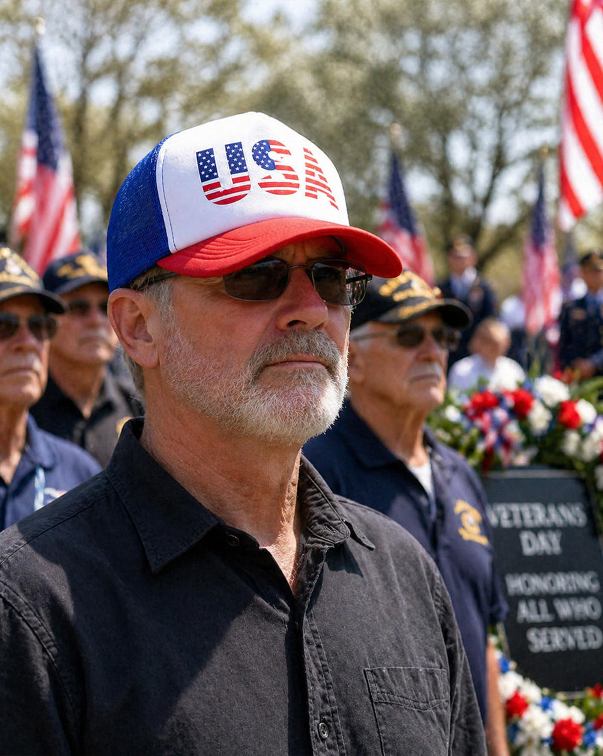 American Flag Trucker Hat Z937566