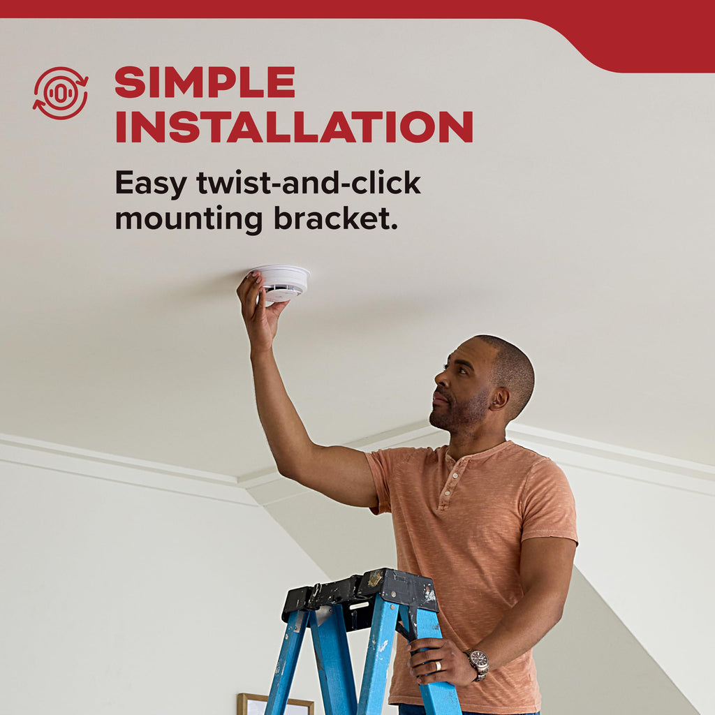 Smoke Detector, 10-Year Battery Powered, 85 dB Alarm, 1 Pack S492680