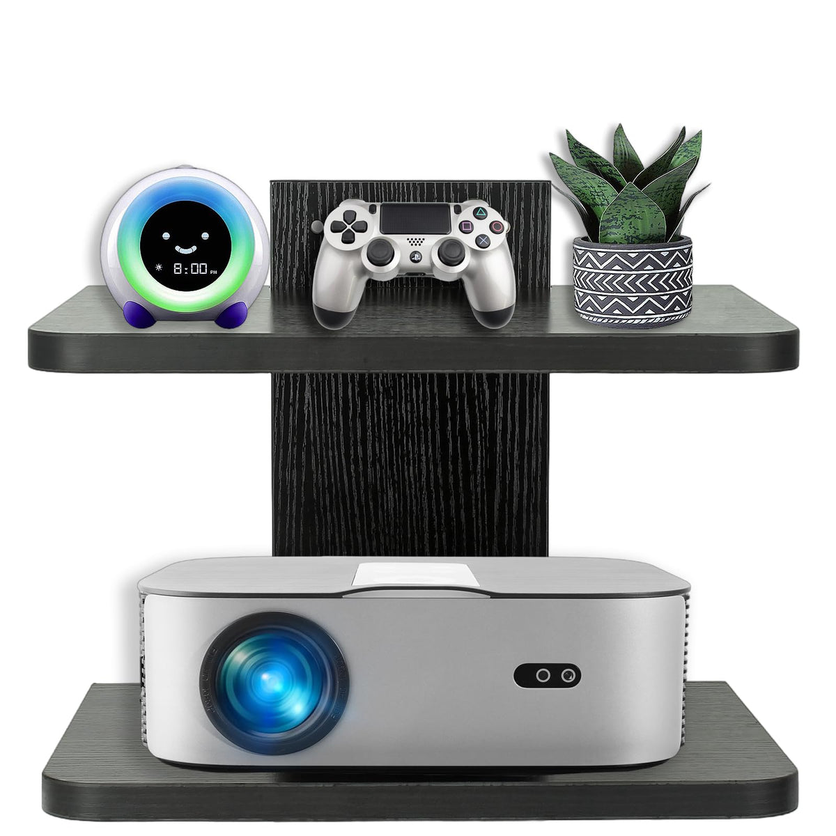 Black 2 Tier Projector Wall Mount P475