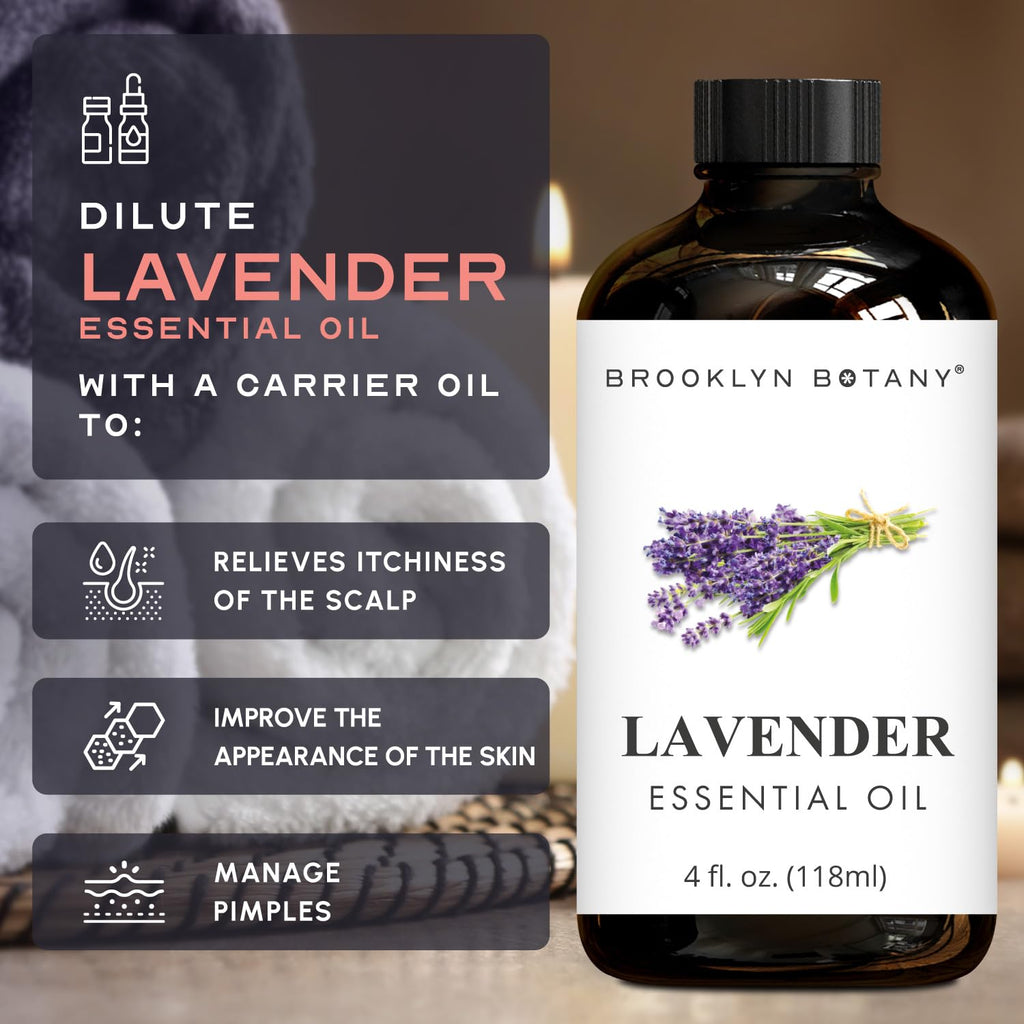 Spearmint & Lavender Essential Oils 4 Fl Oz Pack of 2 U167